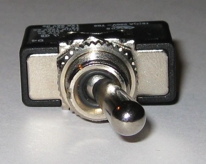 Arcolectric Toggle Switch - Monentary OFF - SPST 16 Amp AC / 7 Amp DC - 3902BA