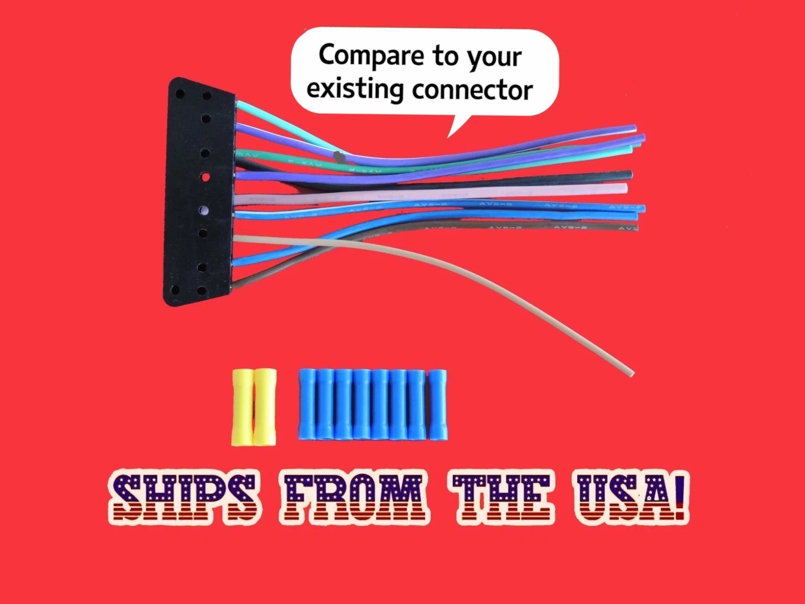 80s 1980 1991 Power Window Switch Pigtail Connector Plug Wire Chevy GMC Suburban