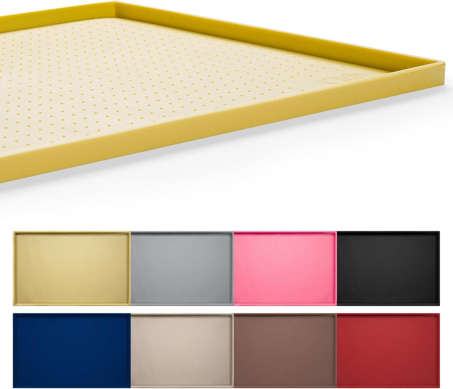 Hubulk Dog Feeding Mat,100% Waterproof Food Grade Silicone Pet Food and Water Bo