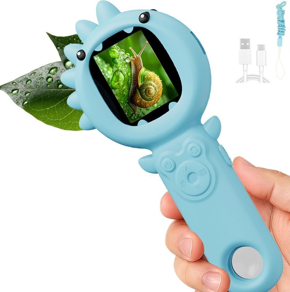 Portable Microscope for Kids & Toddlers, Mini Pocket Handheld Microscope with...