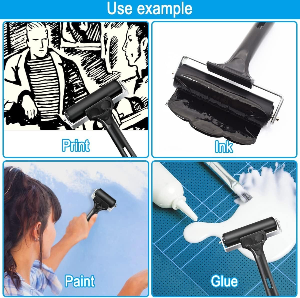 Professional Solid Rubber Seam Roller - Essential Tool for Crafting & Stamping