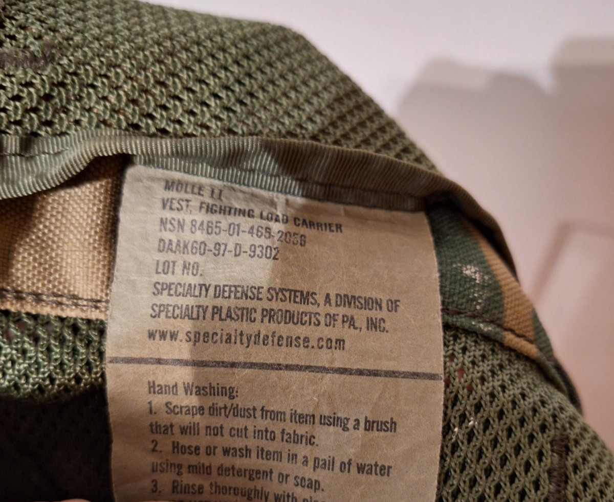 US Military Woodland BDU Molle II Fighting Load Carrier Vest Specialty Defense