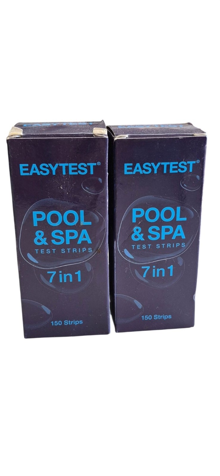 2 pk Easytest 7-In-1 Pool & Spa Test Strips 150 Strips Each Box Exp 2027