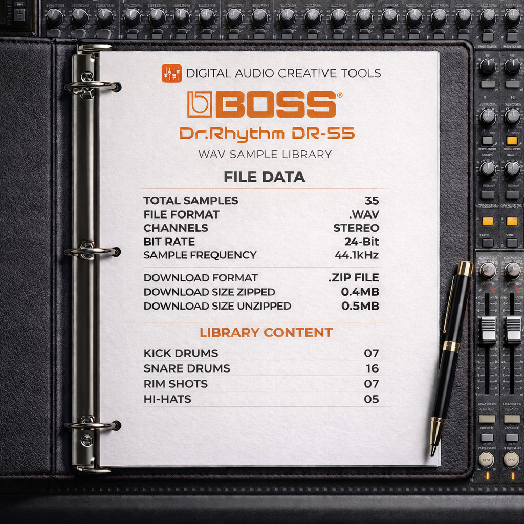 Boss DR-55 Drum Machine Sample Library