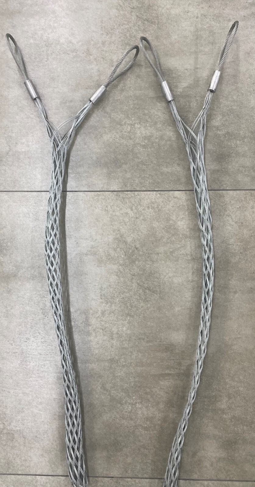 SLINGCO Double Eye Cable Grip, Galvanized, 2.0-2.50" /50-63mm, # DE6 ZCS0310