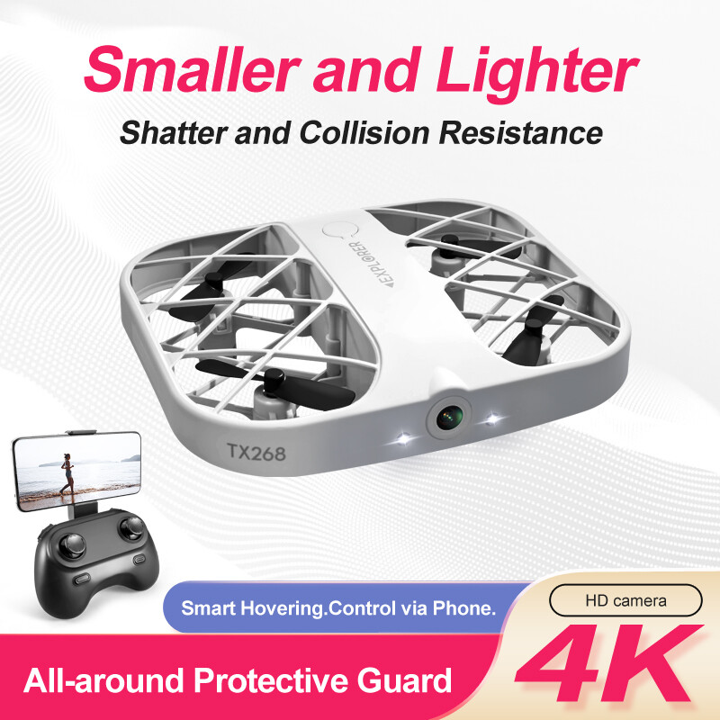 Mini H107 RC Drone WIFI FPV 4K HD Camera Portable Helicopter Quadcopter Toy