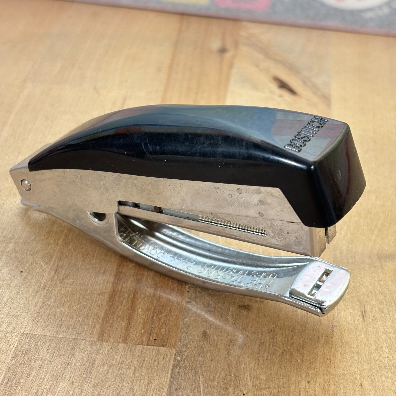 Vintage Bostitch Black & Chrome Stapling Plier B9P Made In Japan Stapler