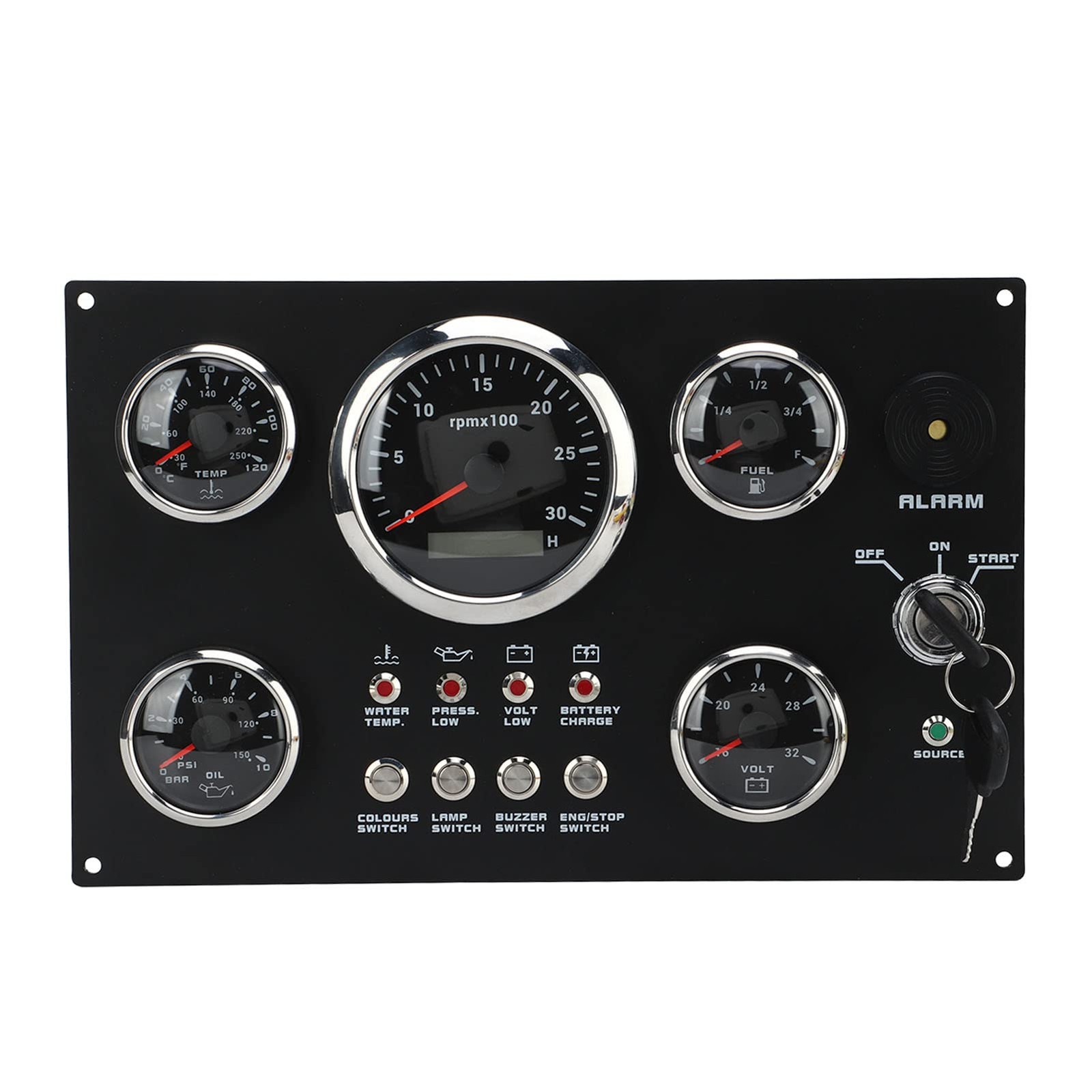 Acouto Marine Instrument Panel, Digital Gauge Cluster Panel Oil Pressure Gauge