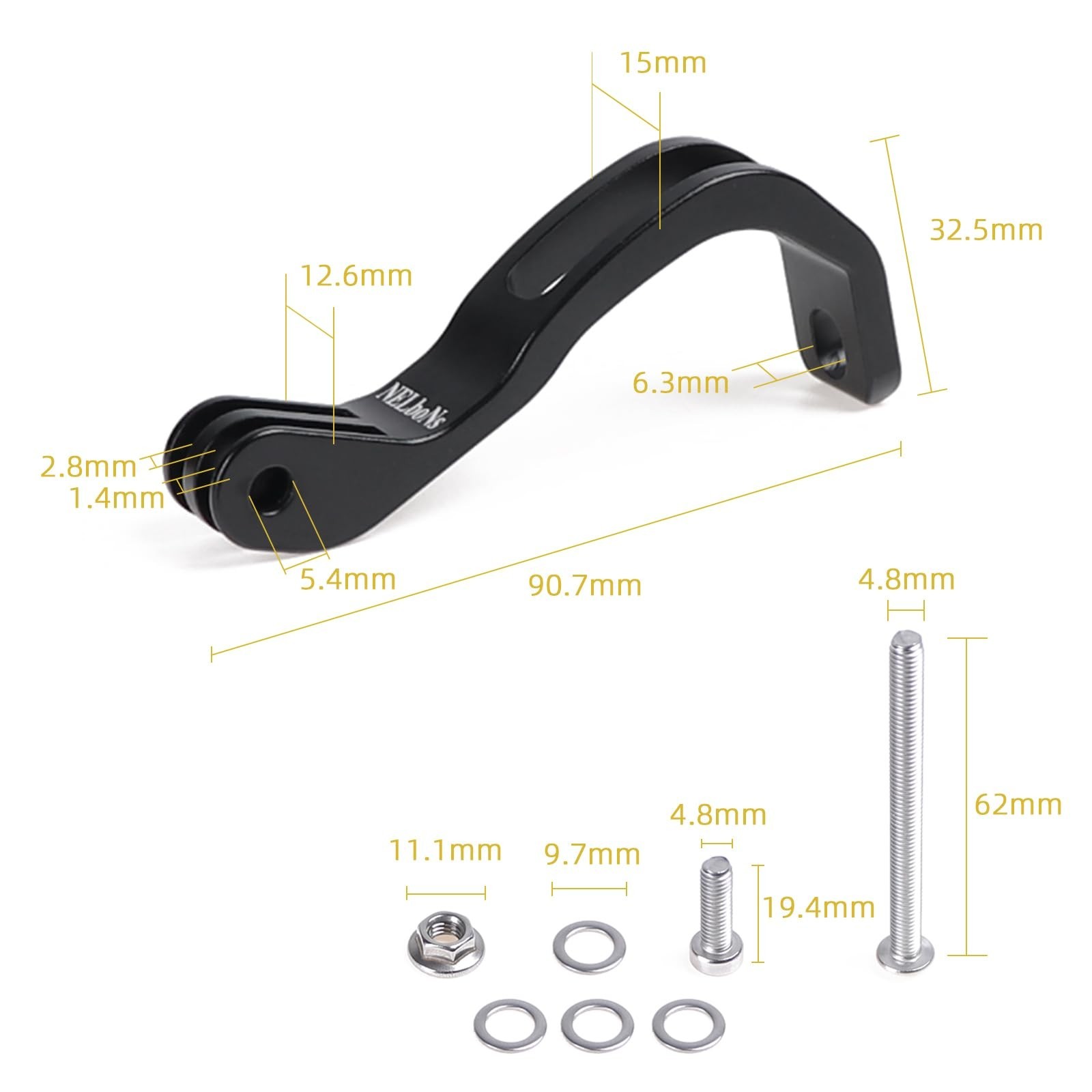 Out-Front Bicycle Light Mount Bracket for Road Bikes | Folding Bikes Compatib...