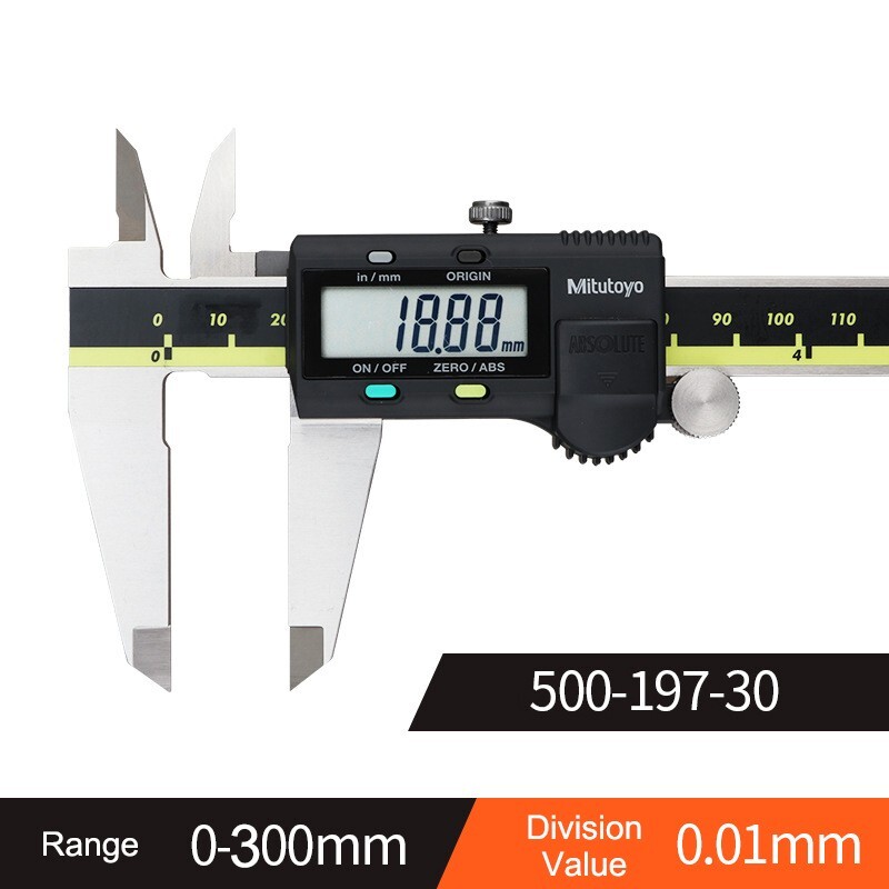 Mitutoyo Japan 500-193-30 300mm/12" Absolute Digital Vernier Caliper Accuracy