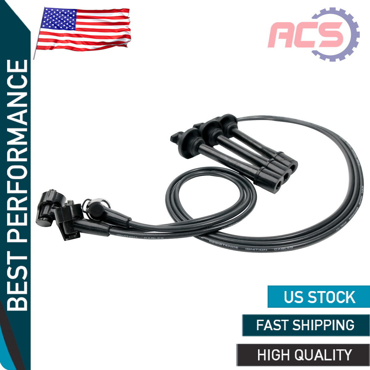 Set of Spark Plug Wires For Toyota 4Runner T100 Tacoma Tundra 3.4L 19037-62050