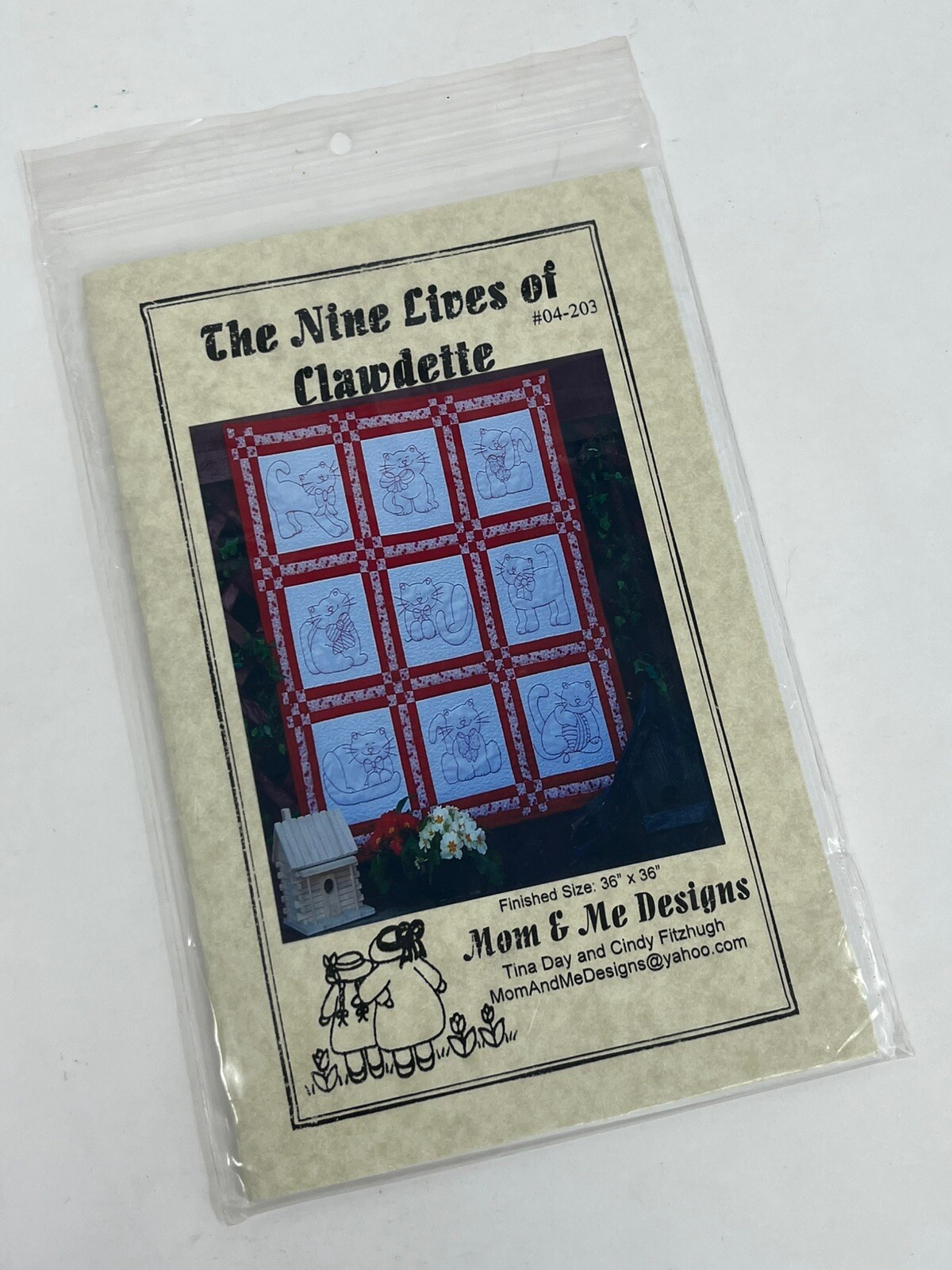 Mom & Me Designs : The Nine Lives Of Clawdette Quilt Pattern UNCUT
