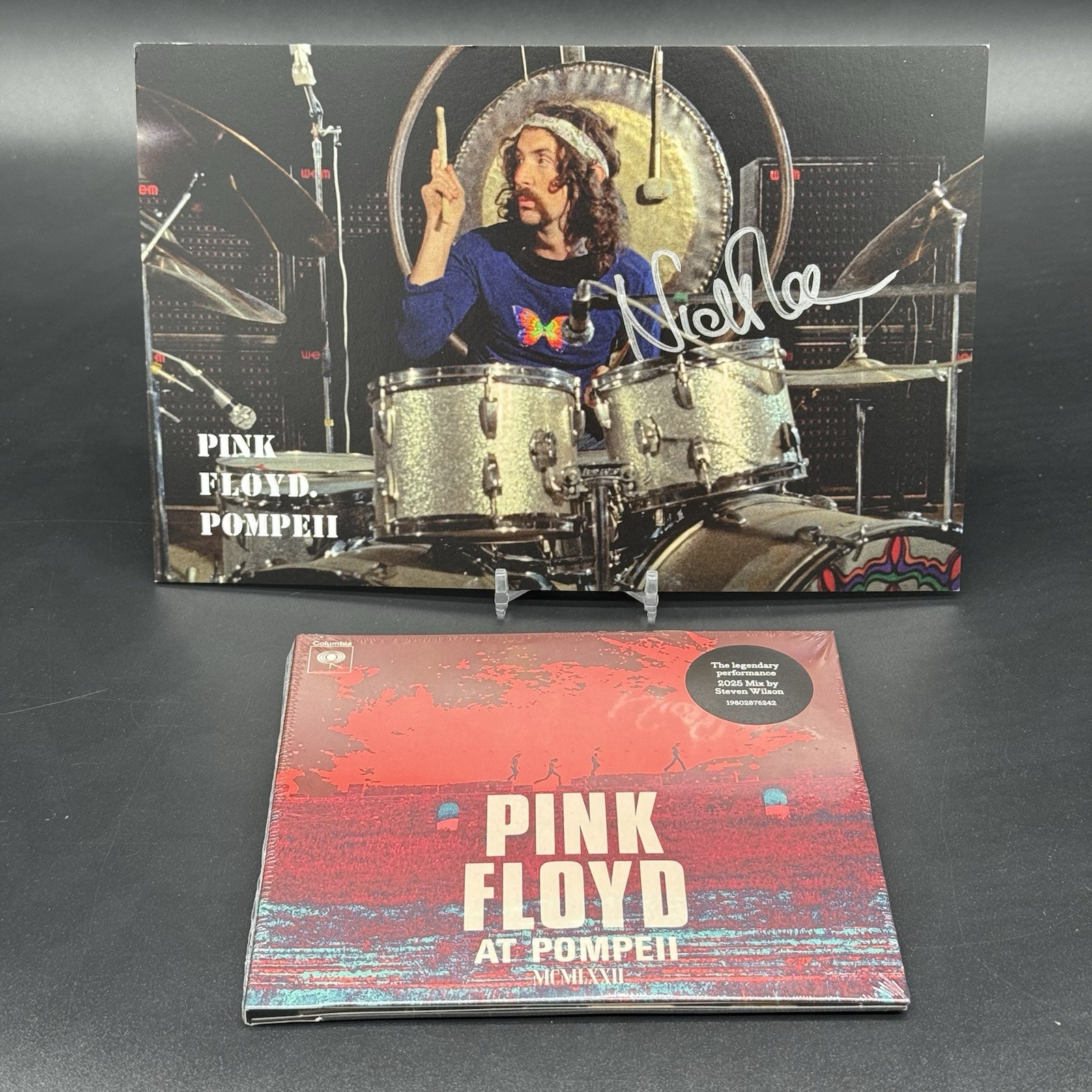 Pink Floyd at Pompeii MCMLXXII 2 CD Nick Mason Signed Postcard Art Card New