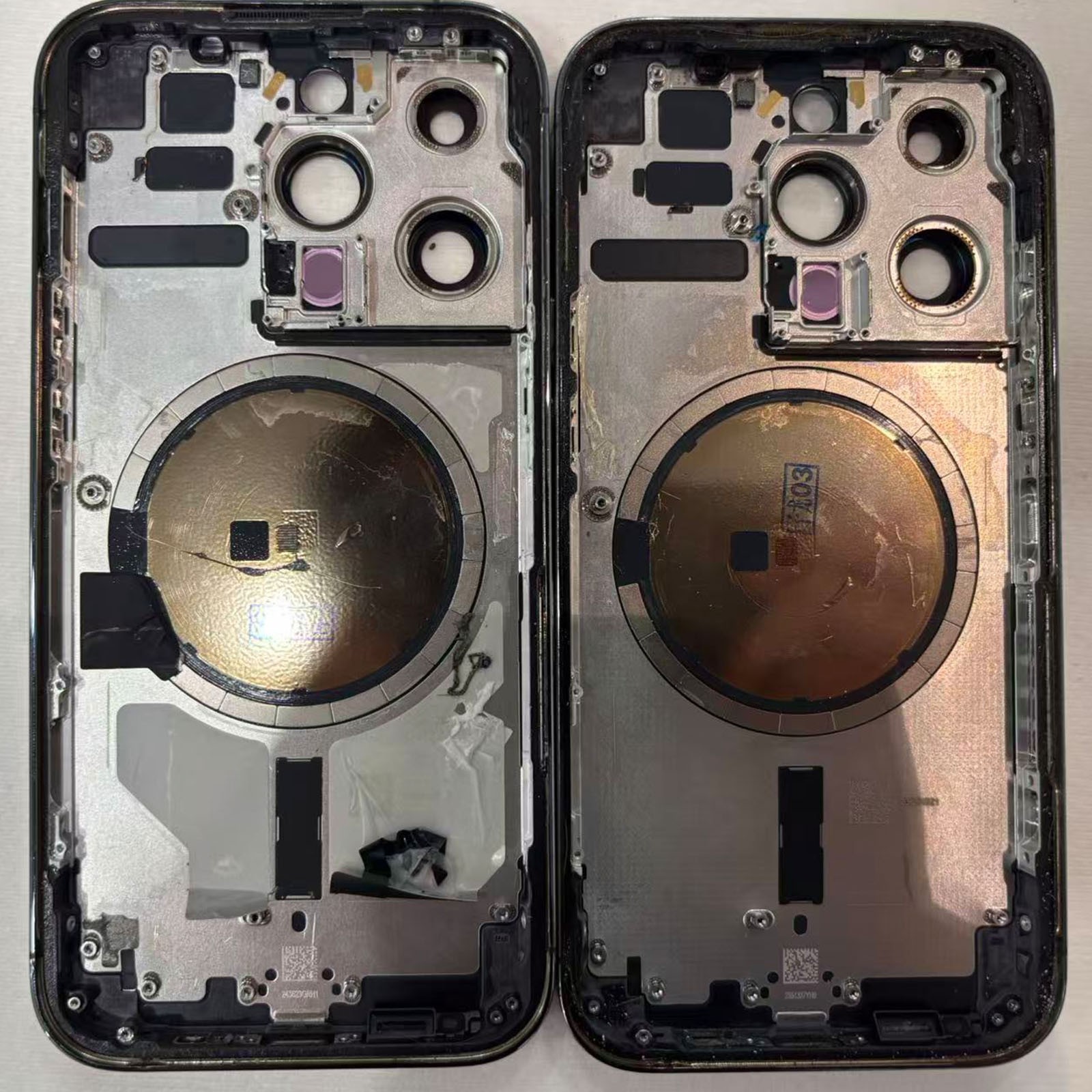 iPhone 14 Pro Rear Housing Mid Frame Assembly Purple Pulled Replacement A Grade