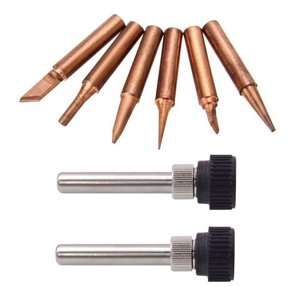 Soldering Tips Kit Suitable For 936 937 938 969 With Handle Adapter Set