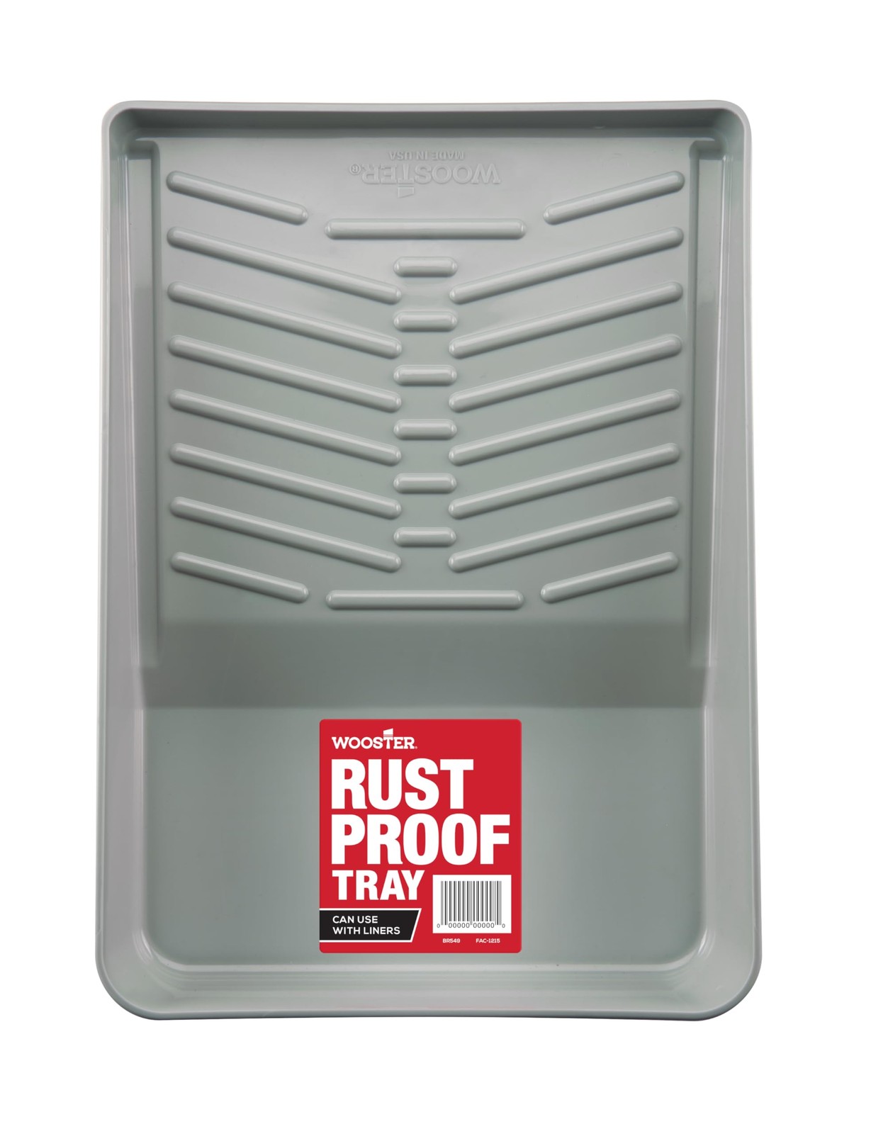 Wooster Brush BR549 Deluxe Plastic Tray 11 Inch Gray Sturdy Ribbed Design
