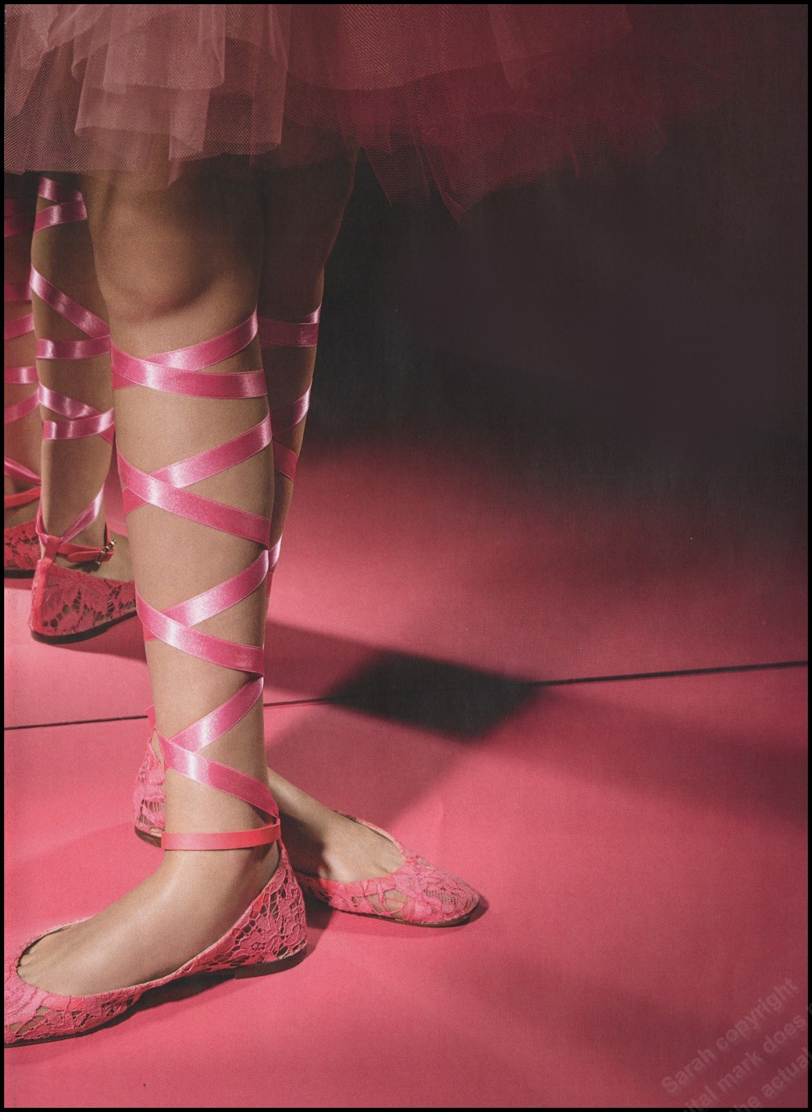 Footwear Ballerina Magazine Print Ad Women Fashion Long Legs shoes 2014-12B