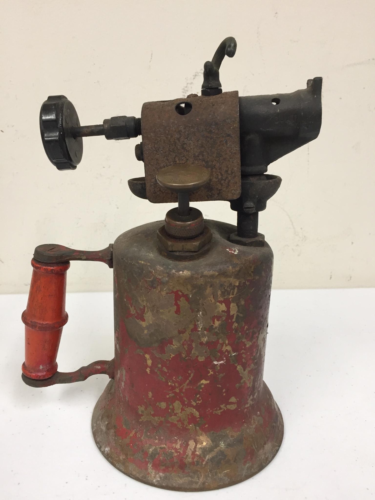 The Turner Sycamore IL  Red VTG Antique Brass Blow Steampunk Rustic Deco
