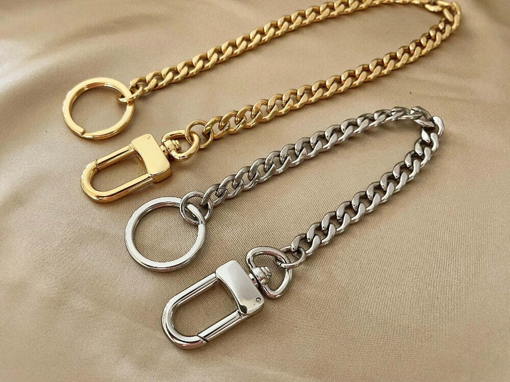 HANDBAG KEYCHAIN, Charm holding Keyring, Swivel Clasp Keychain