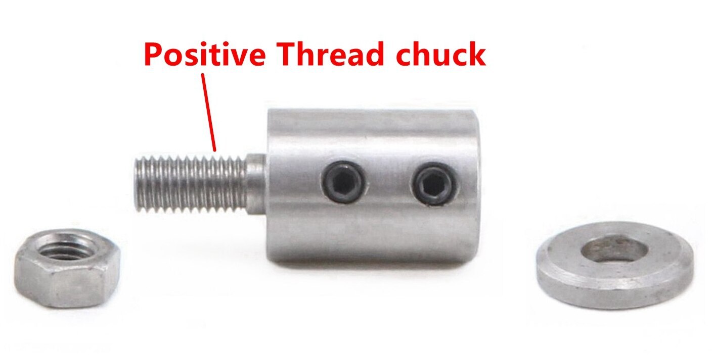 Positive / Reverse Thread chuck of lapidary grinding machine for grinding disc