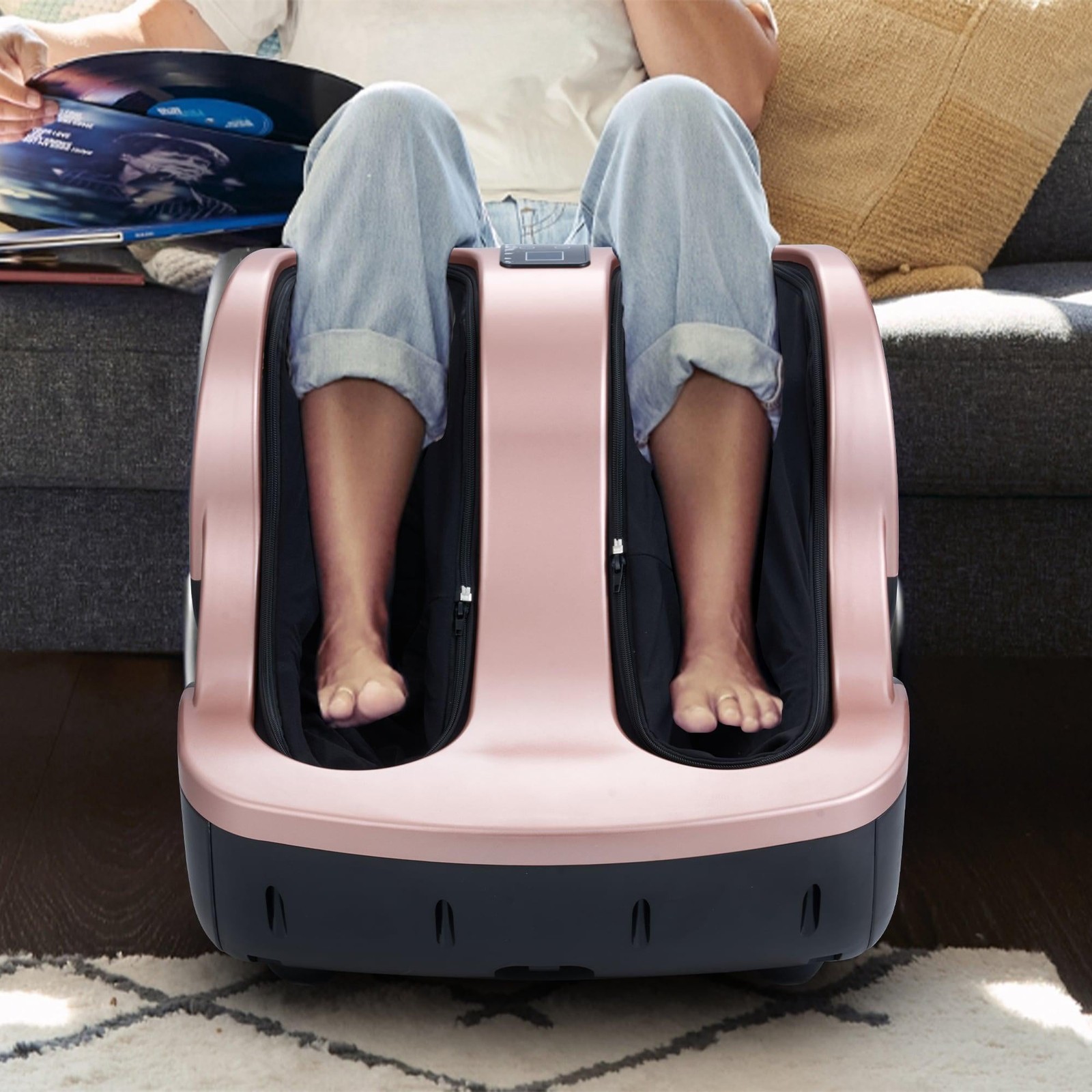 New Shiatsu Foot and Calf Massager Kneading Rolling Vibration Remote Control