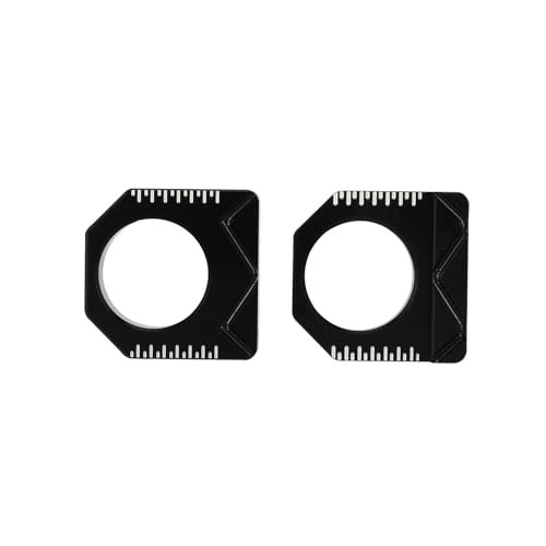 Motorcycle Rear Axle Block 2pcs Chain Adjuster Tensioner Swingarm Spool black