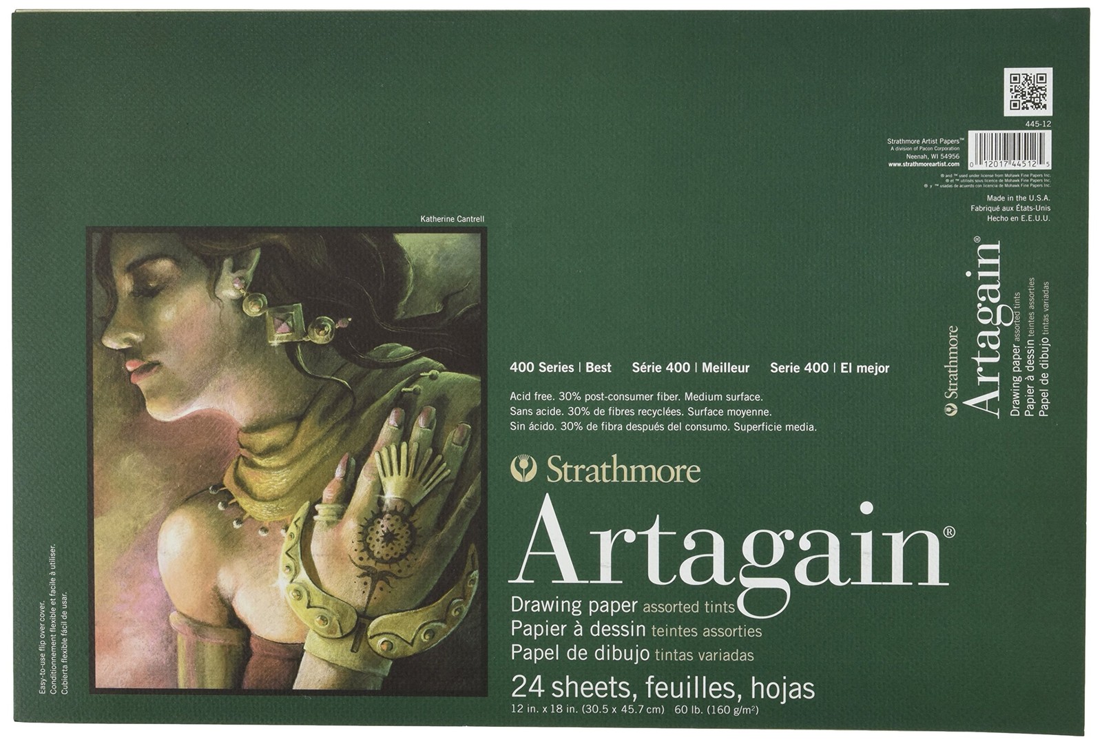 Strathmore 400 Series Artagain Pad, Assorted Tints, 12x18 Glu Kitchen