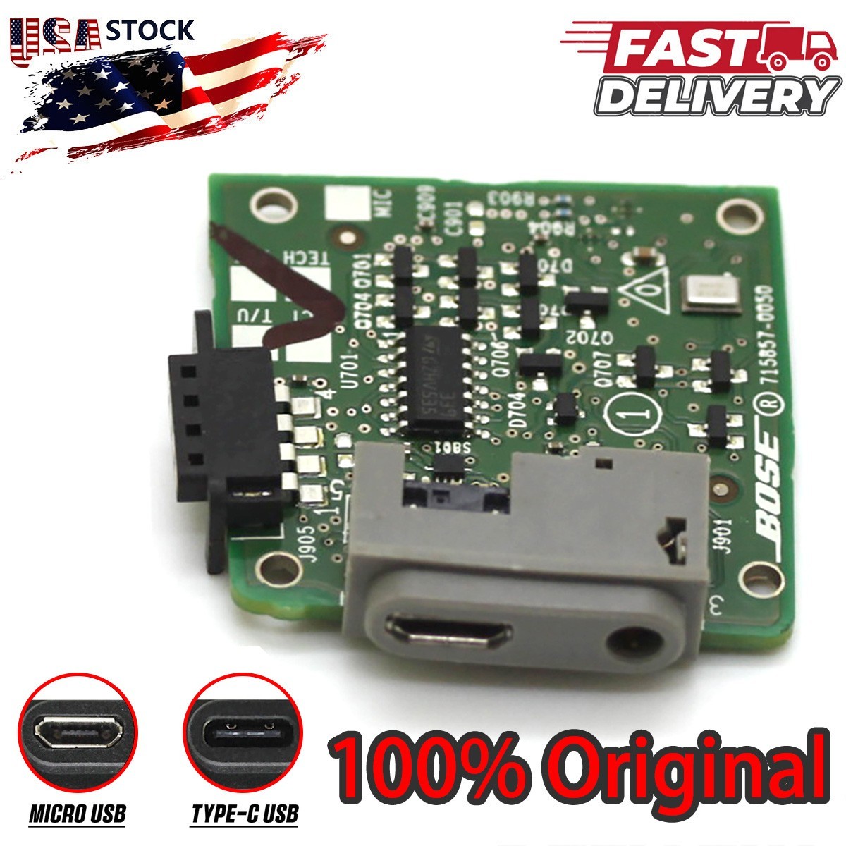 OEM USB Charging Port + Audio Jack Board fit Bose Soundlink Mini 2 II Speaker US
