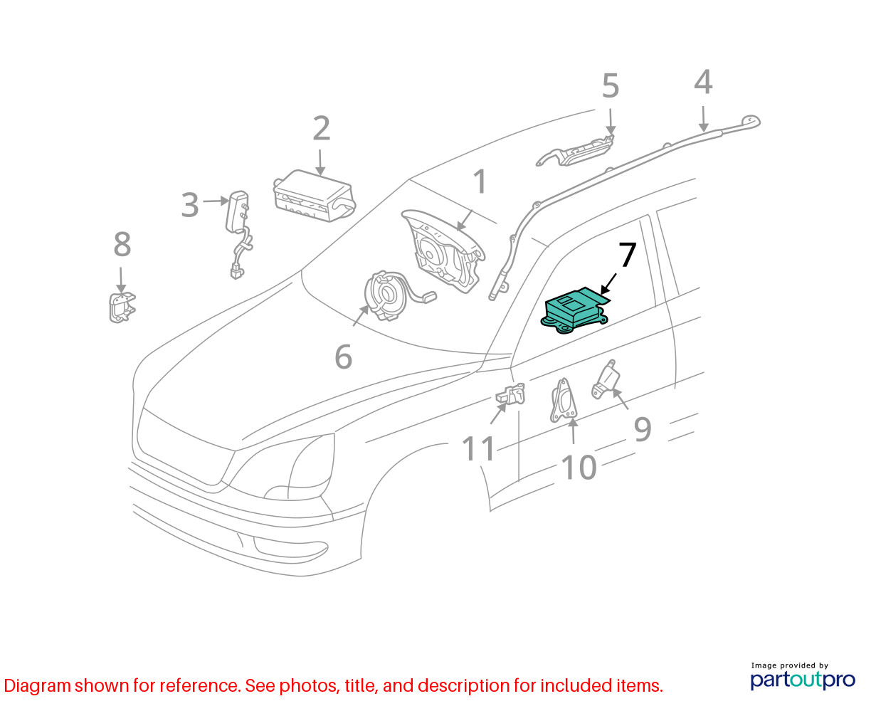 05 2005 LEXUS LS430 SRS RESTRAINT CONTROL MODULE 8917050170