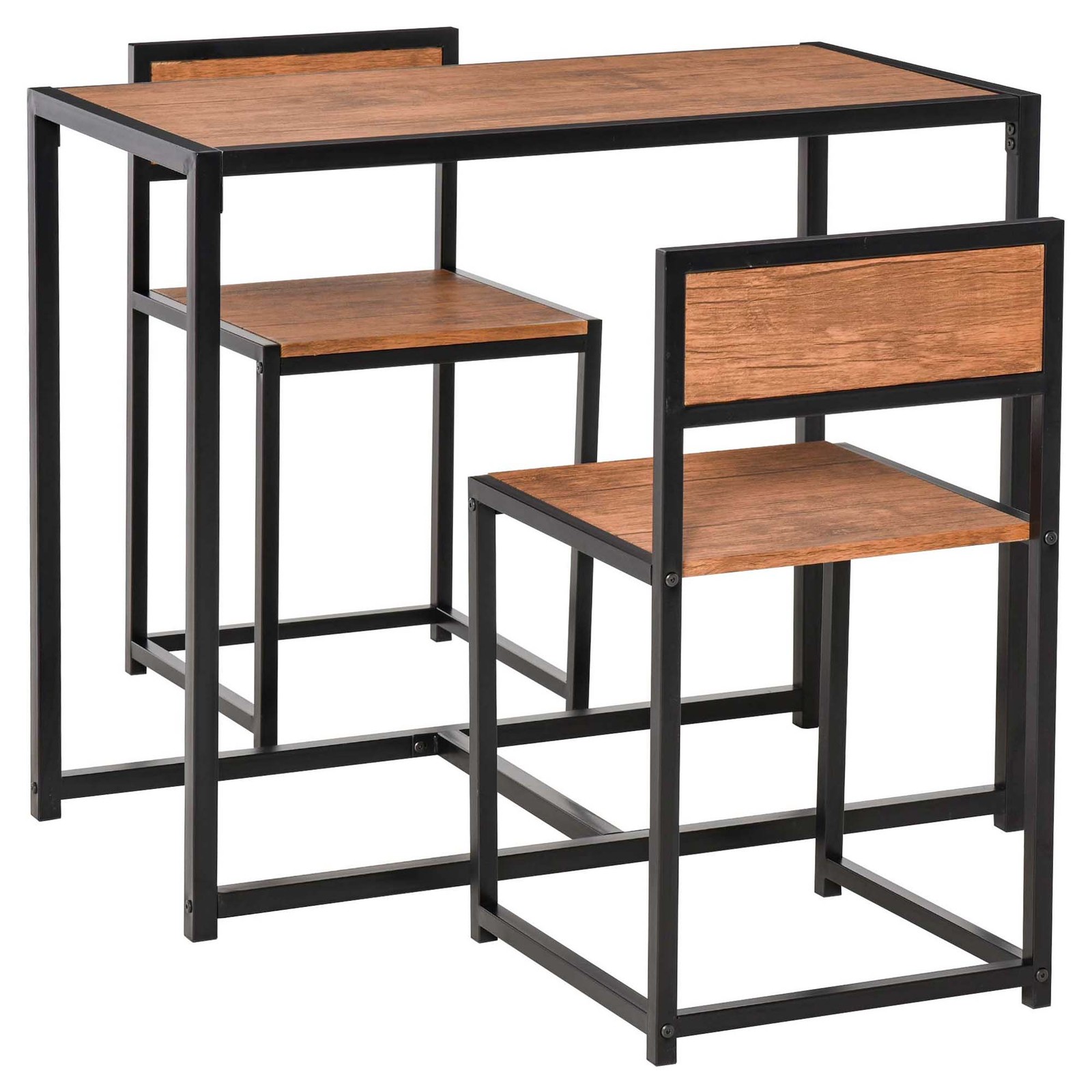 Two sets of small space industrial dining tables, kitchen tables and chairs