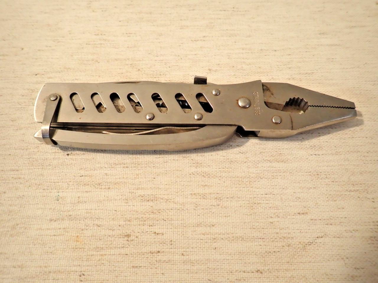 Vintage Multipurpose Stainless 6" Utility Knife, Tools and Plier