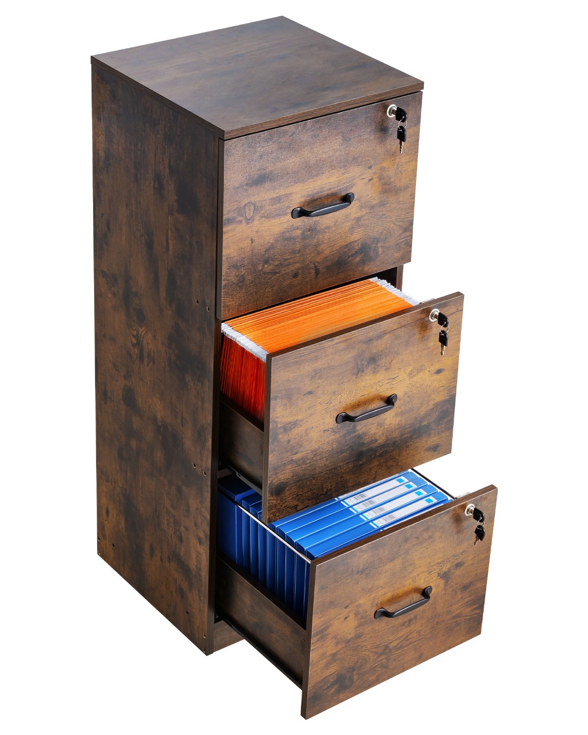 Uimoso 3 Drawer File Cabinet Vertical Filing Cabinet with Lock for Home Office