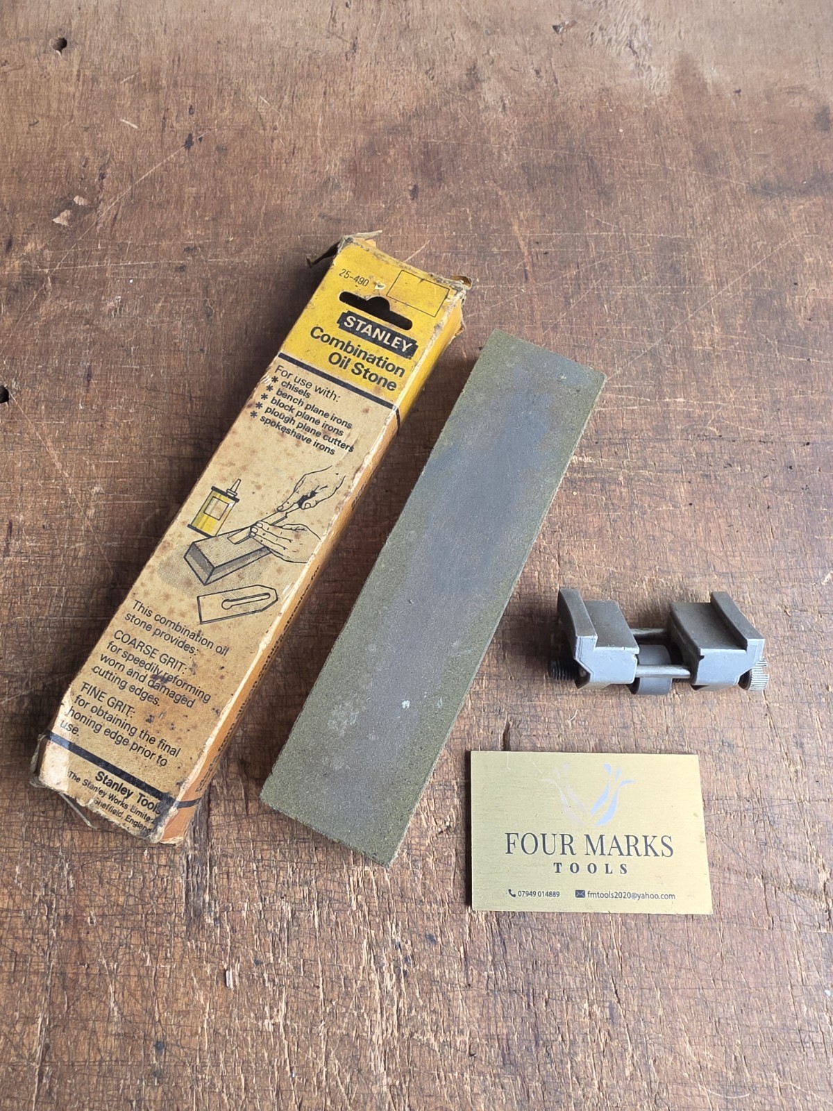 Original Eclipse No.36 Honing Guide And Stanley Combination Stone Woodworking