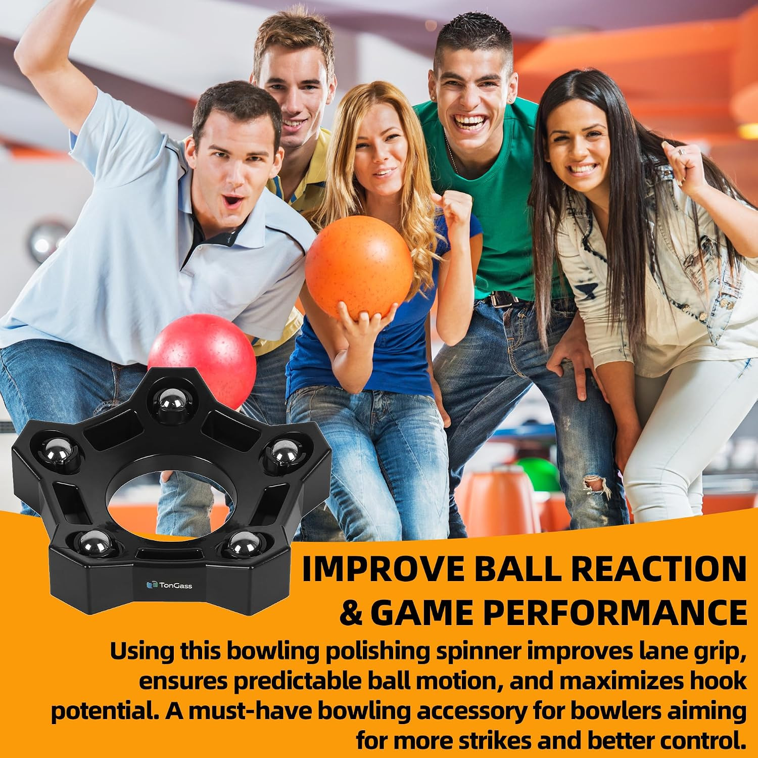 Bowling Basics Accessories Kit, Bowlings Rotating Ball Cup Display