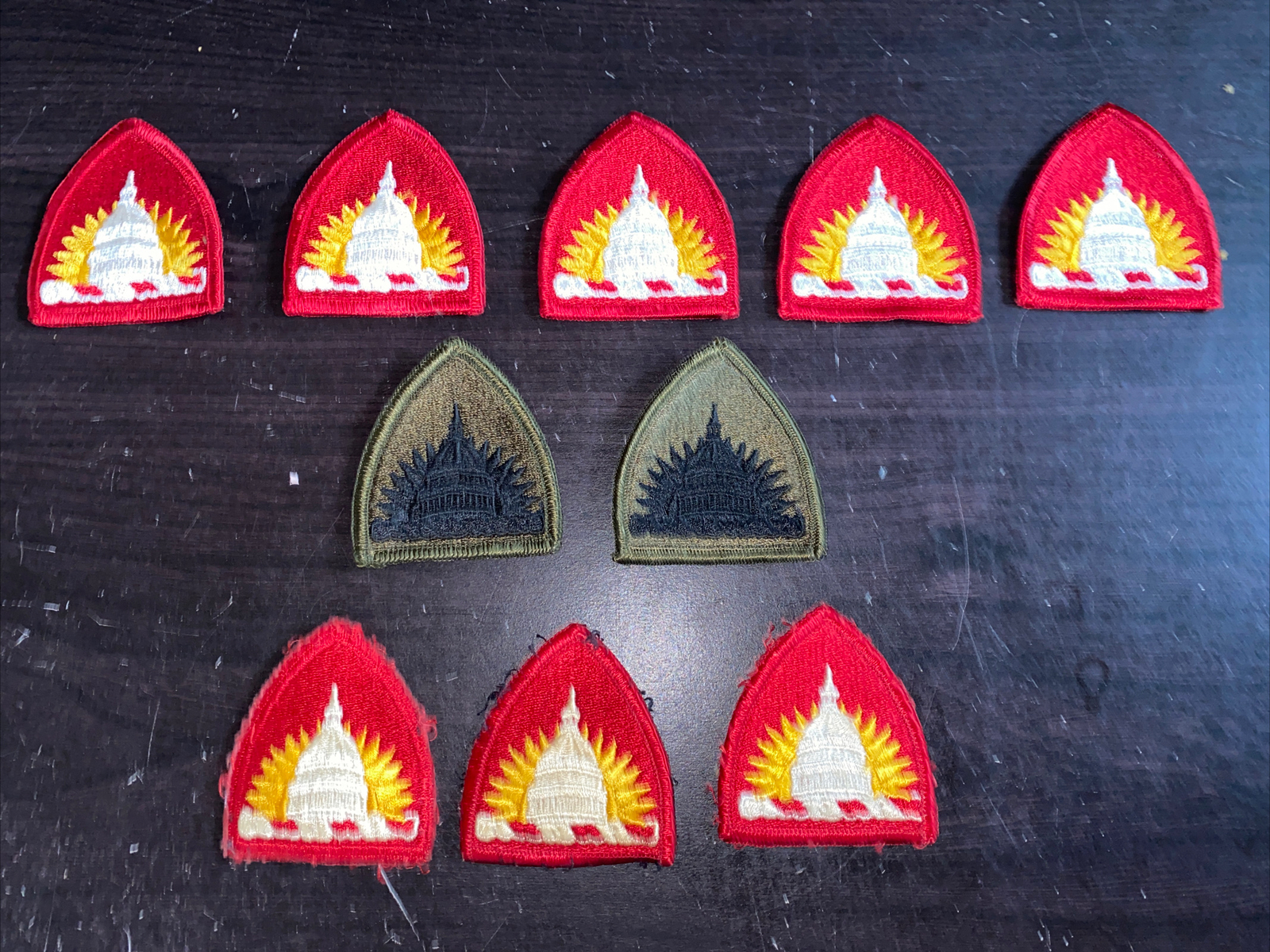 10 VINTAGE US ARMY DISTRICT OF COLUMBIA NATIONAL GUARD CLOTH PATCHES