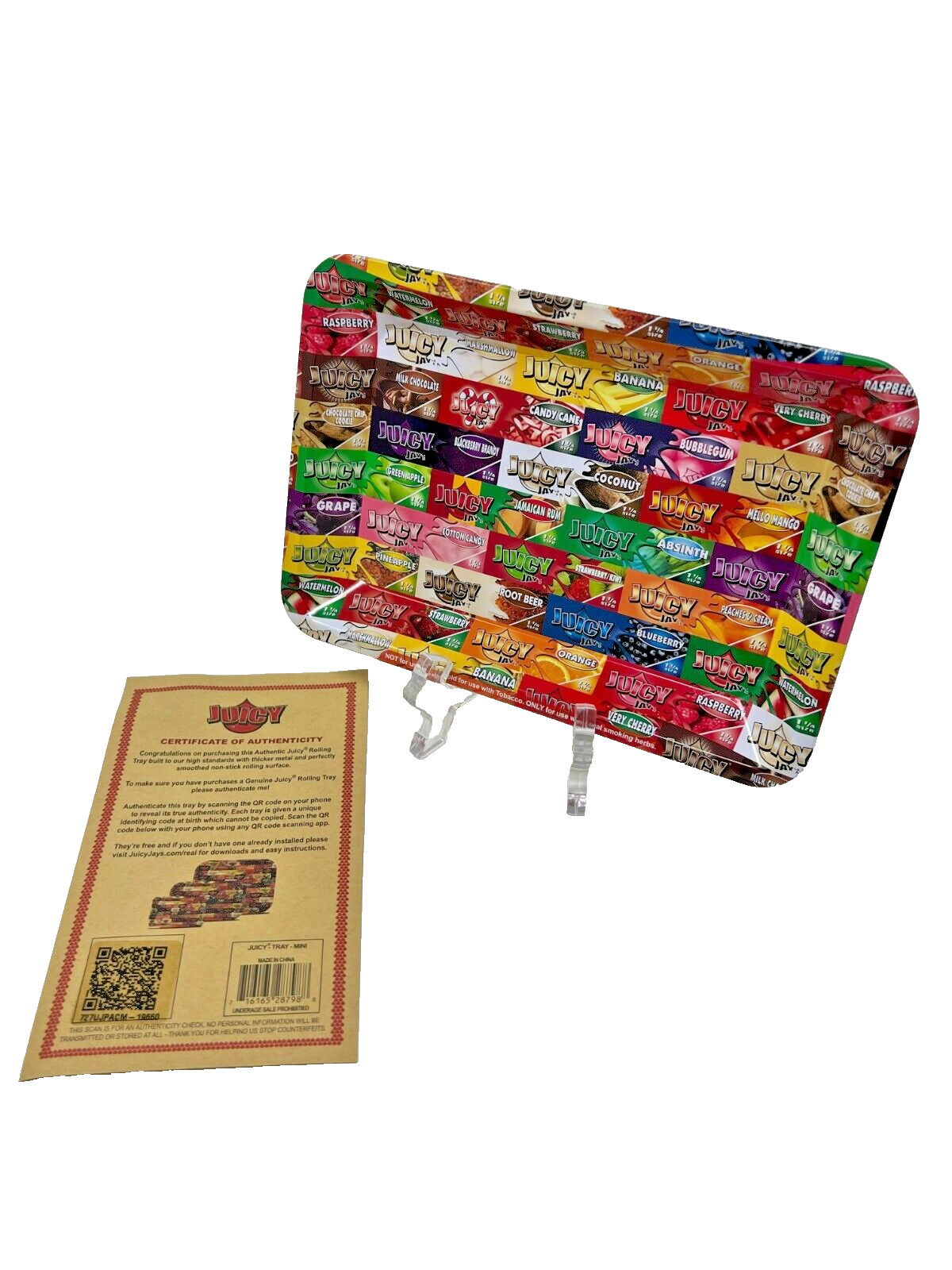 MINI 5X7 Juicy Jay Mixed Product Metal Rolling Tray (w/ Bonus Tray Cover)