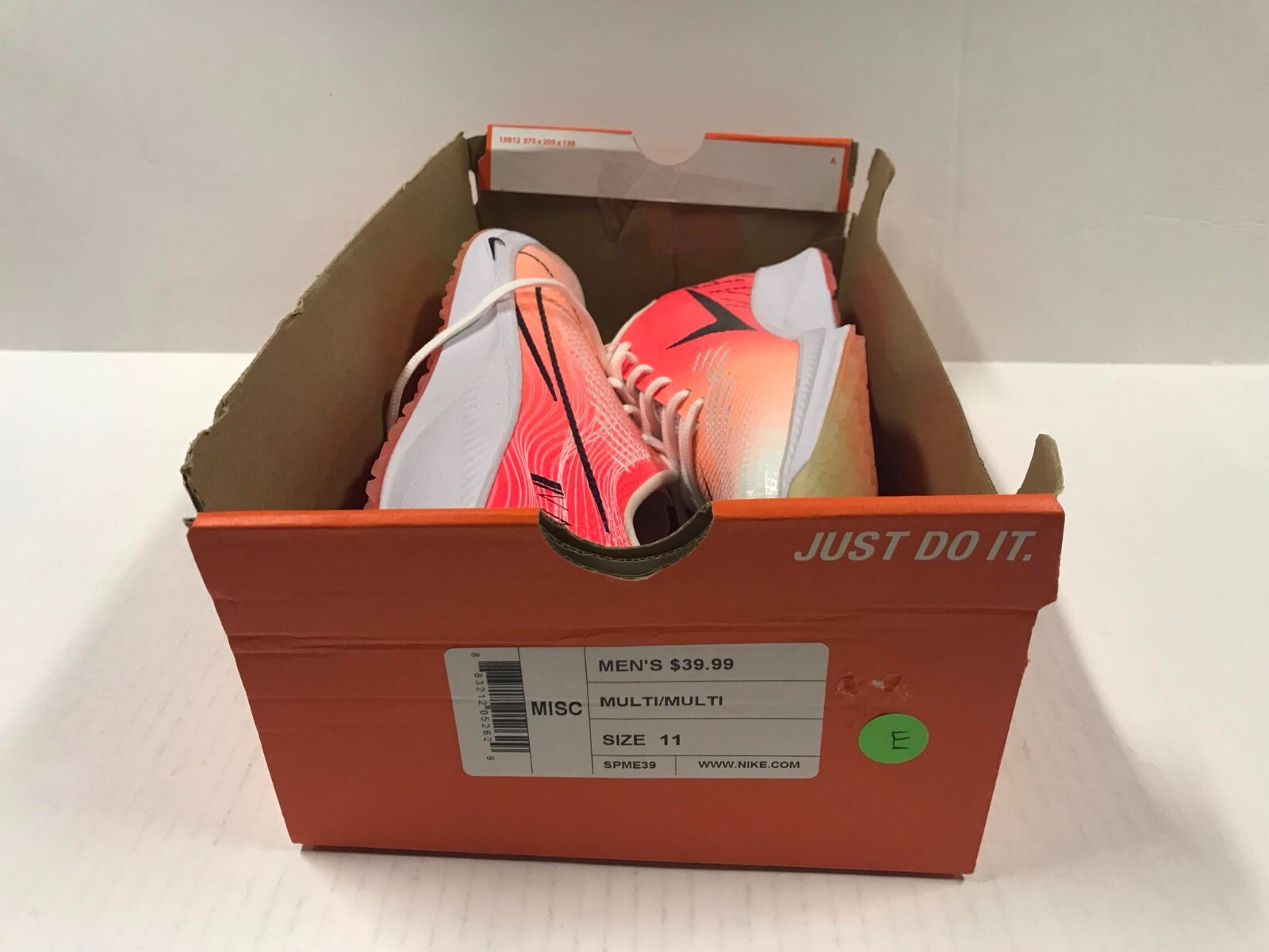 Nike Vapor Running Shoes Orange/Pink/White - Men's Size 11/ Women's Size 12.5