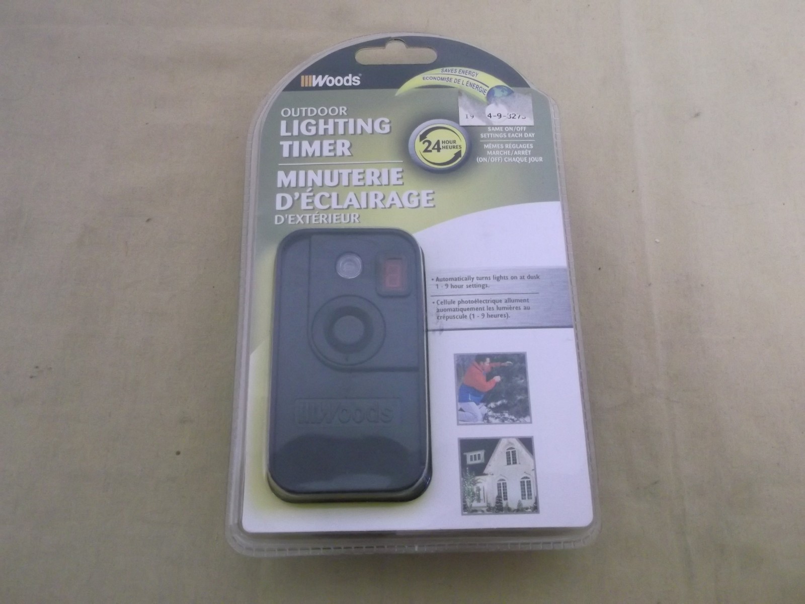 WOODS WATERPROOF 24 HOUR OUTDOOR LIGHTING TIMER CHRISTMAS LIGHTS PHOTO CELL