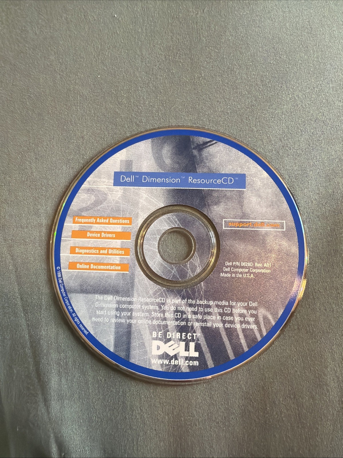 Dell Dimension ResouceCD Software PC Cd Rom 1999 Cd Only