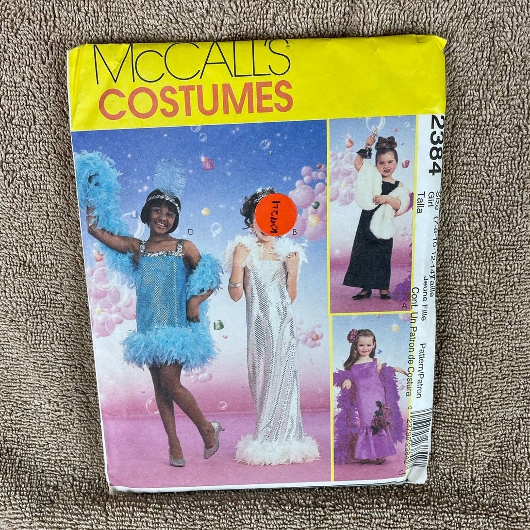 McCall's Costumes Sewing Pattern 2384 Girls 7-12 Glamour Girls UNCUT