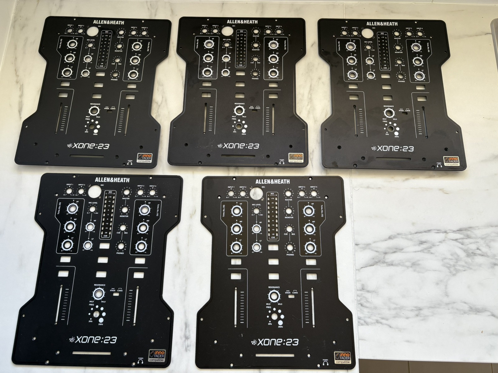 5x Allen Heath Xone 23 Faceplates Front Panels