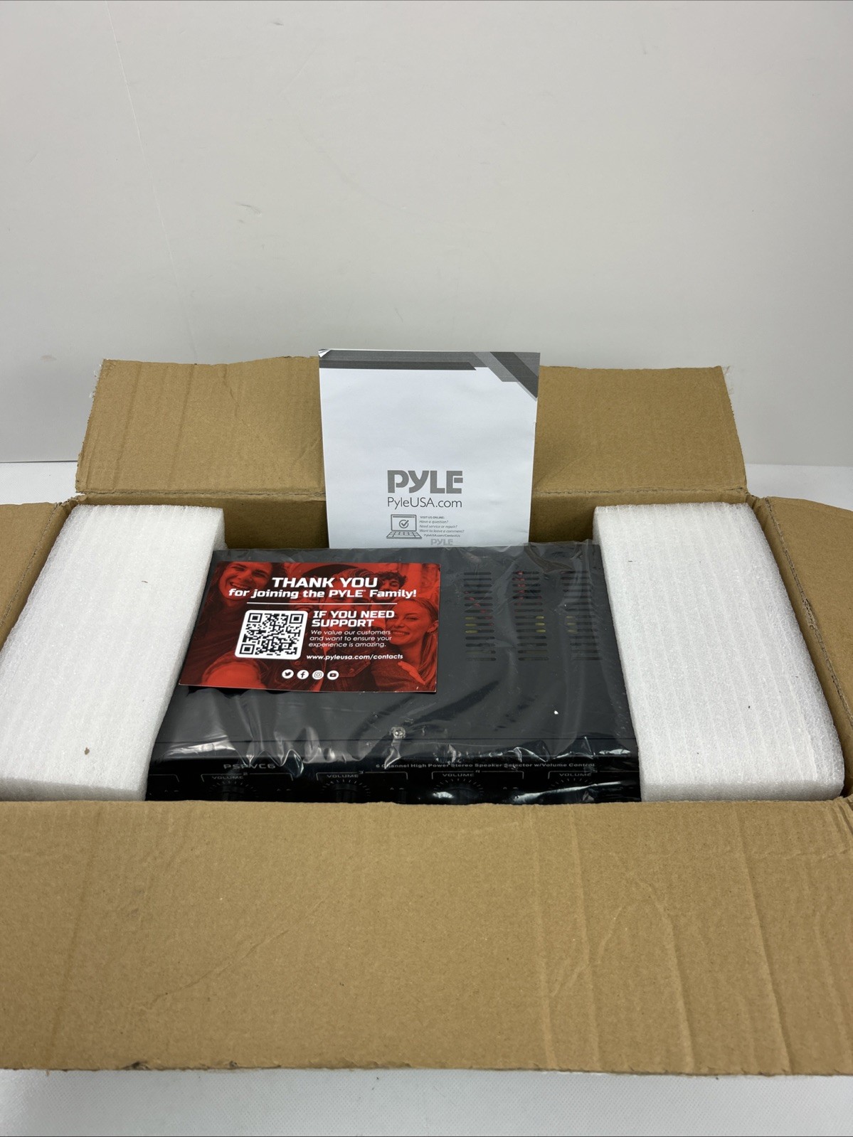 Pyle USA 6-Channel Speaker Selector Switch, Multi-Zone Control