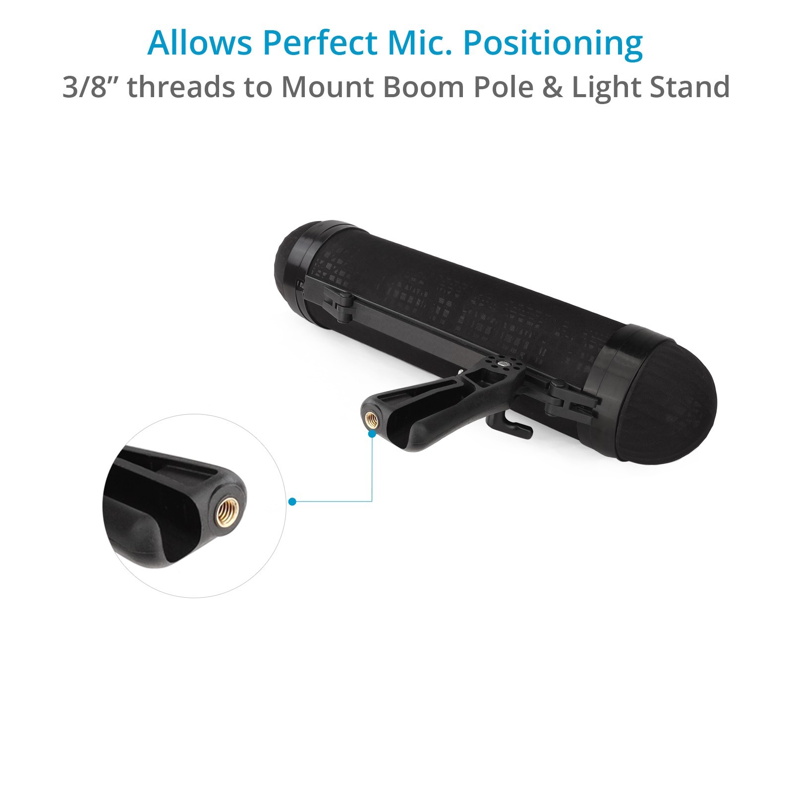 PROAIM 40cm Blimp Microphone Windshield for Audio Boom Pole for Sound Recording