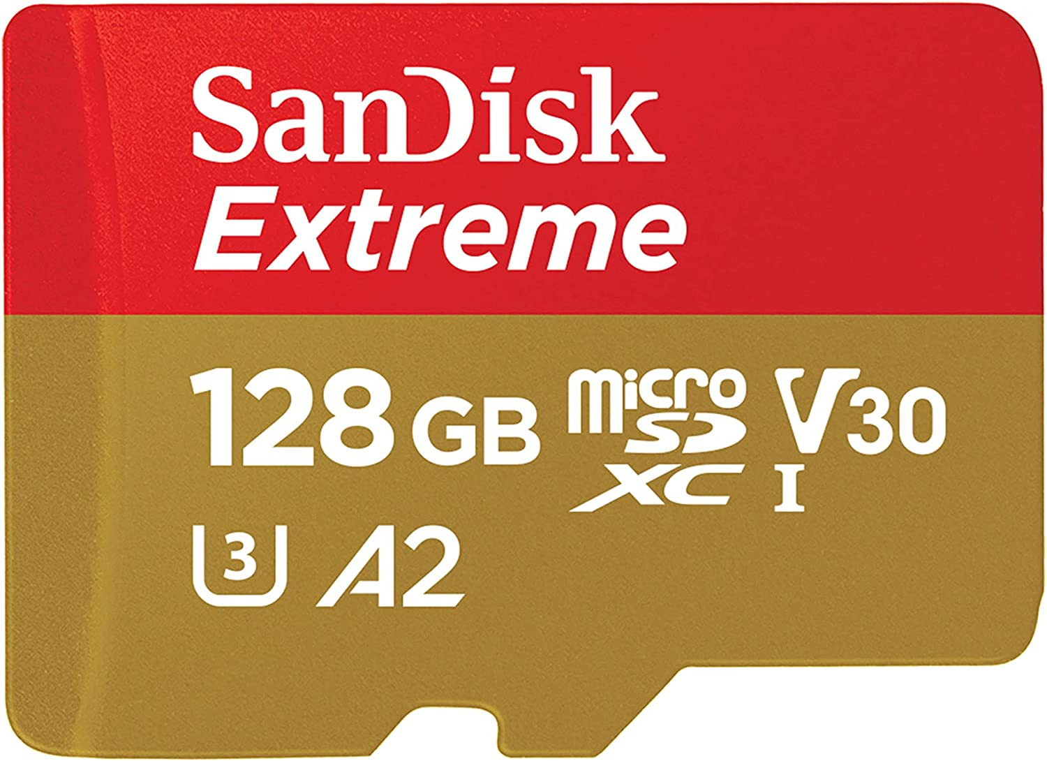 SANDISK 128GB Extreme Microsdxc UHS-I Memory Card with Adapter - C10, U3, V30, 4