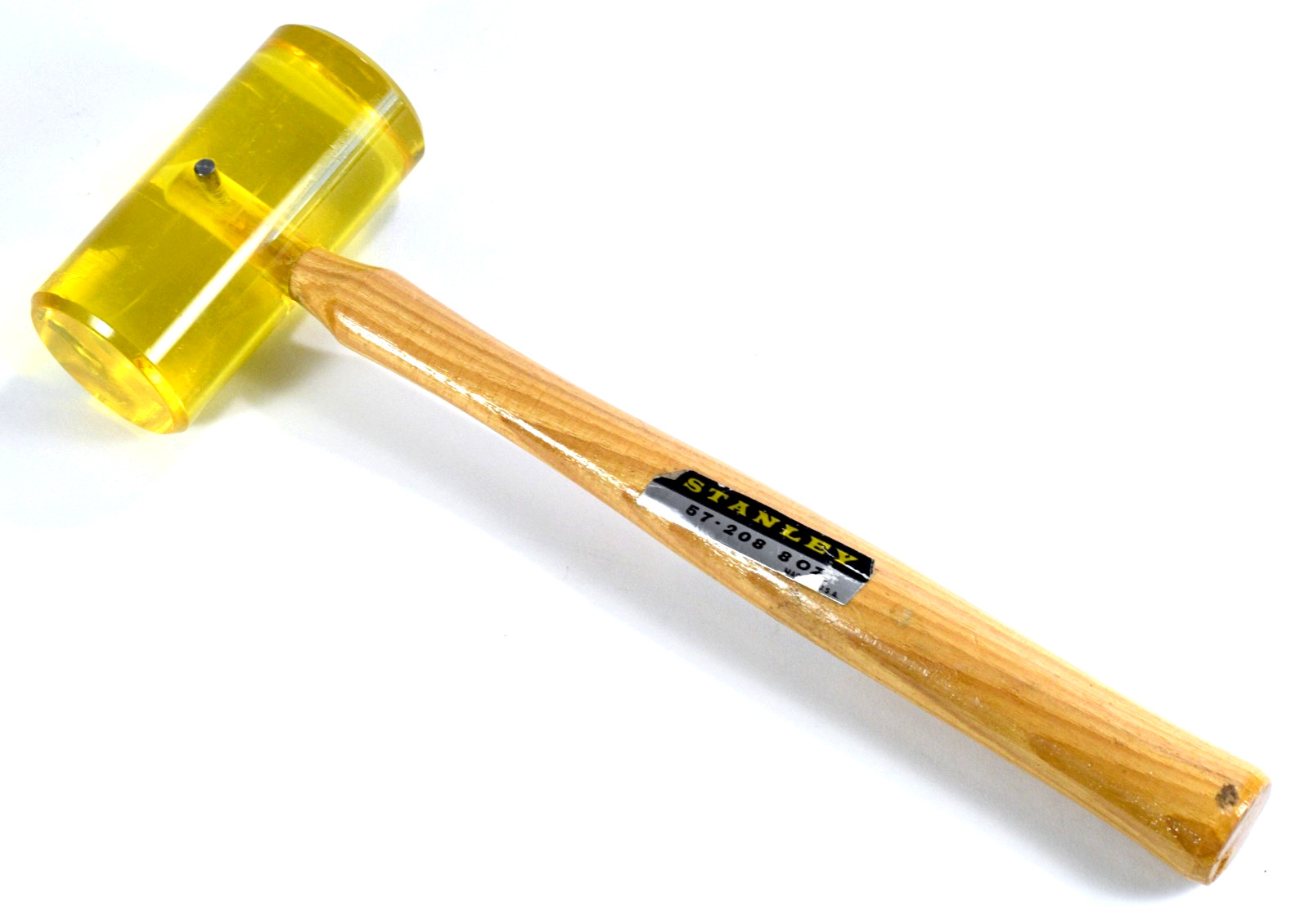 NOS Vintage Stanley 8oz Non-Marring Soft Face Hammer Mallet with Hickory Handle