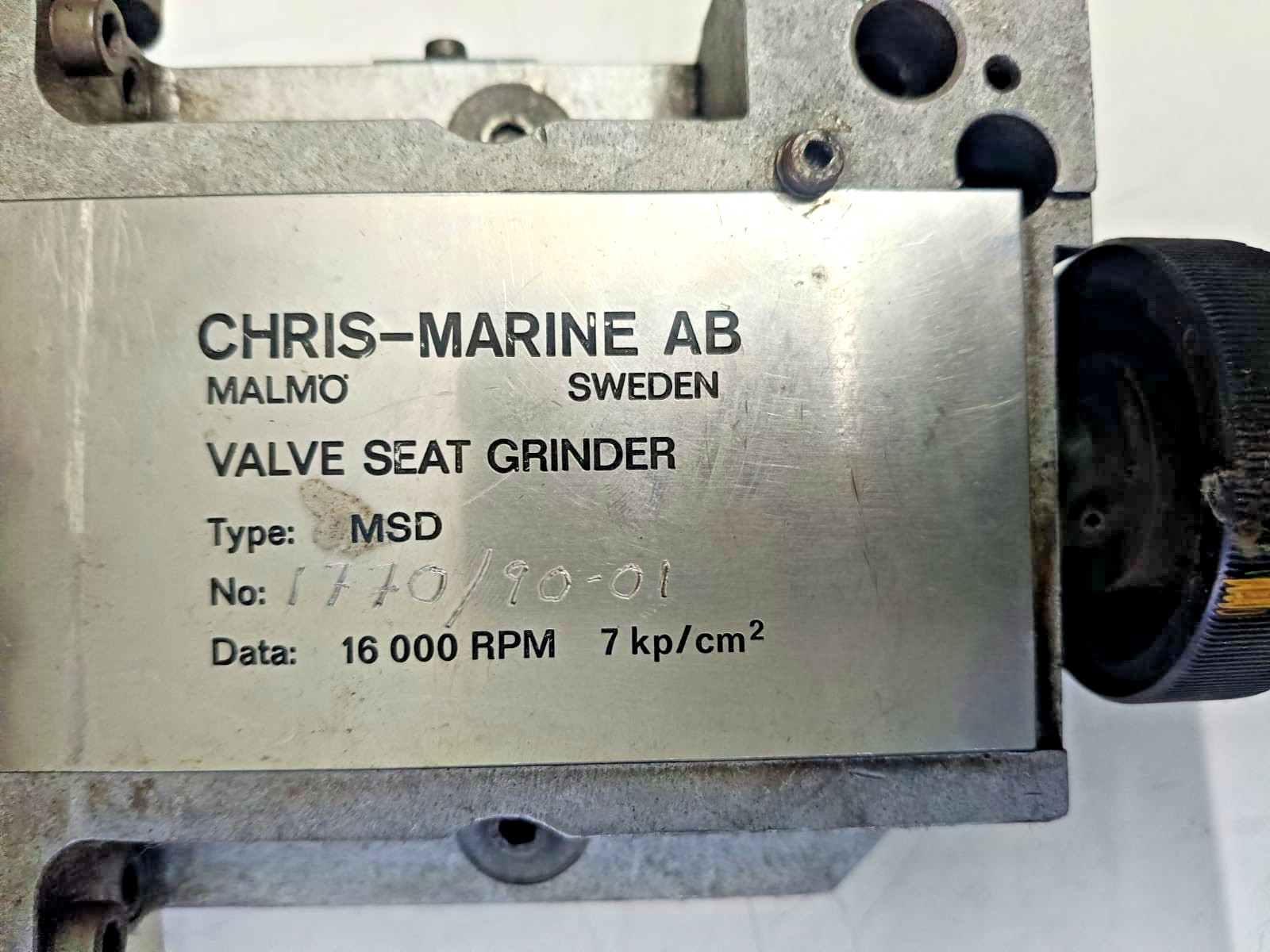 CHRIS MARINE MSD Engine Valve Seat Grinder Grinding Machine, Air Driven