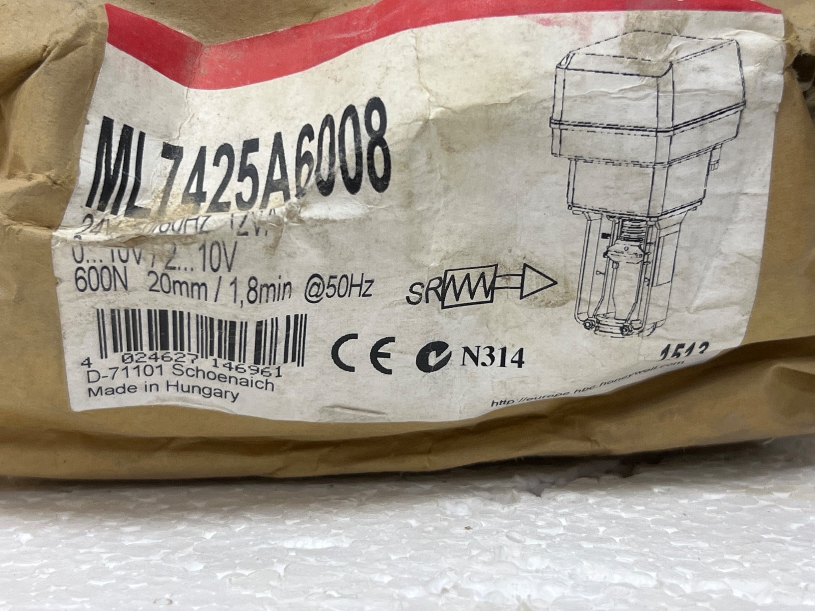 HONEYWELL ML7425A6008 Actuator