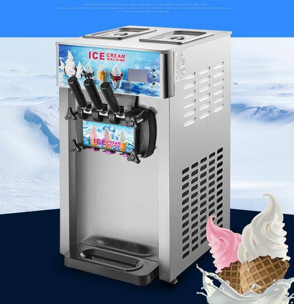 Factory Soft Serve Ice Cream Machine 18 L/H Commercial Ice Cream Maker Tabletop