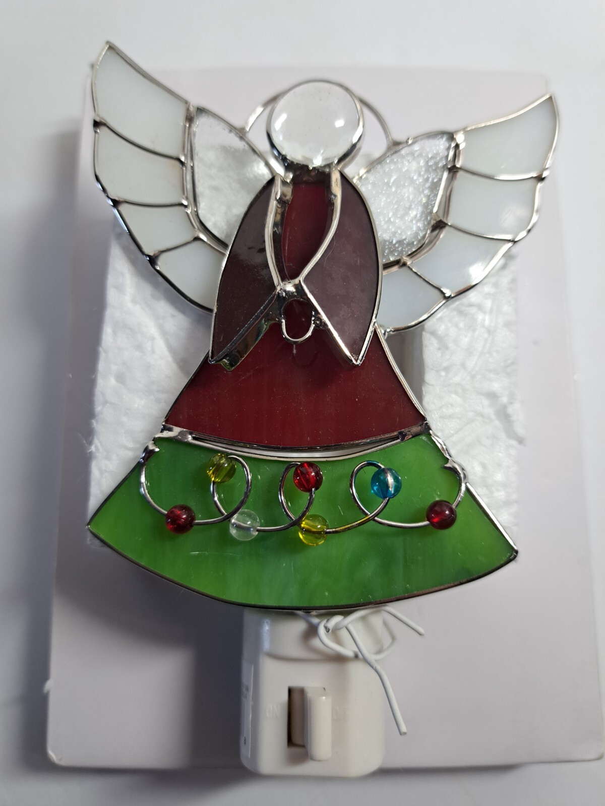 Stained Glass Angel Nightlight Plug In Wall