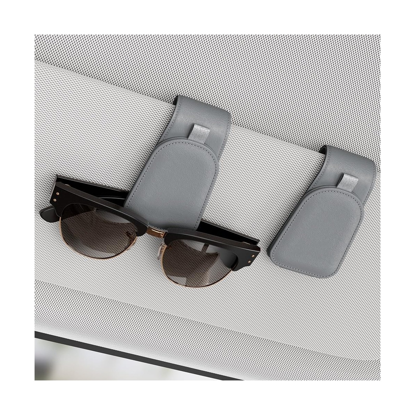 Sotfamily Sunglass Holder for Car Visor, Suede Cloth Magnetic Sunglass Organi...